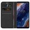 Leather Wallet Case & Card Holder Pouch for Nokia 9 PureView - Black